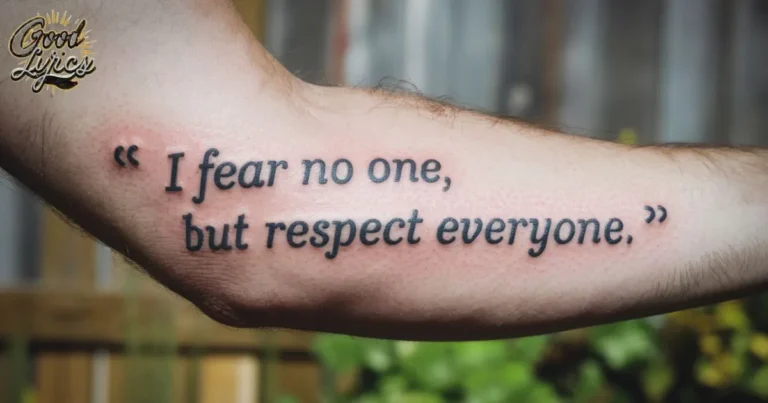 I fear no one, but respect everyone. – tymoff